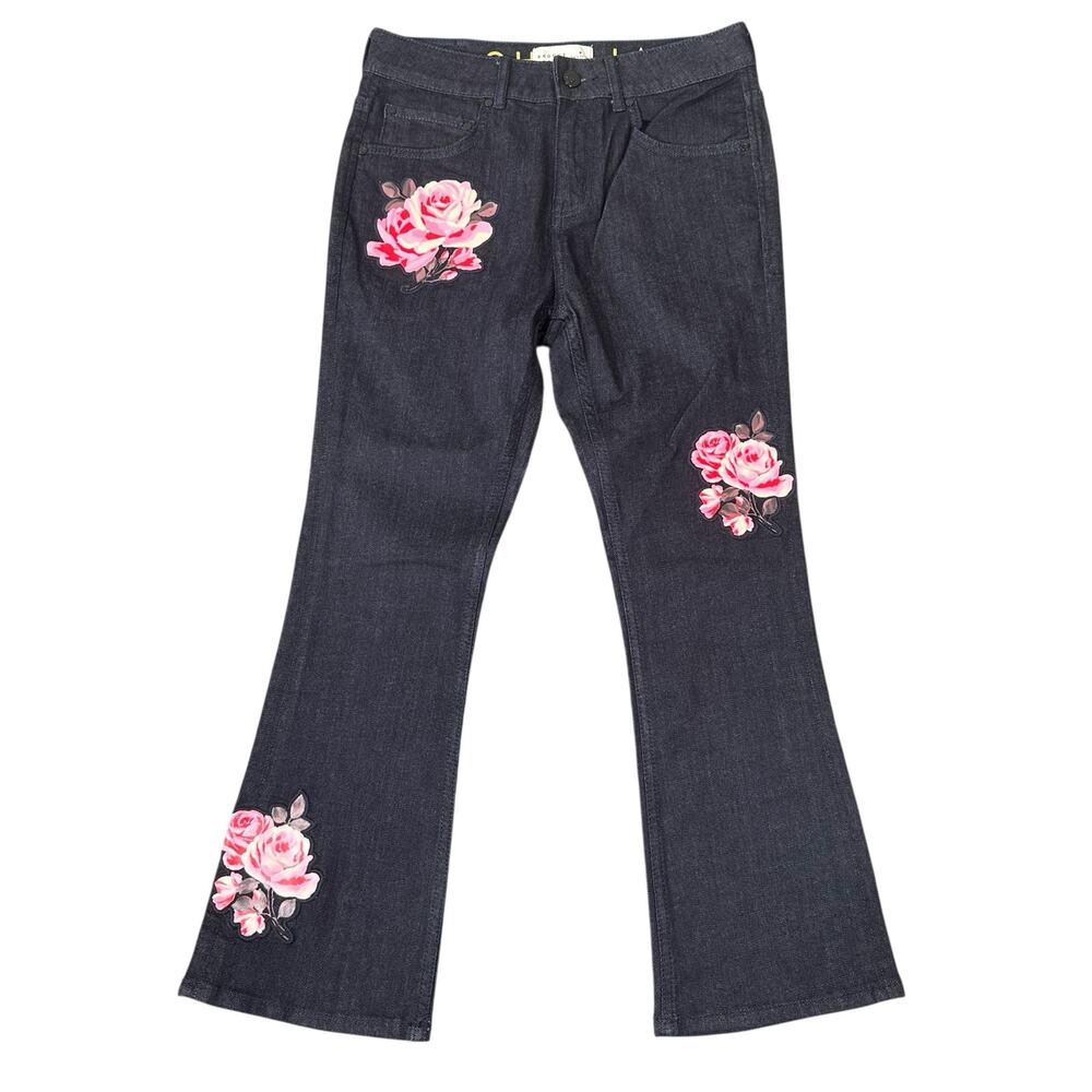 Kate Spade New York Broome Street Rose Kick‎ Flare Crop Jeans Size 26